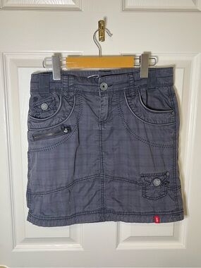 Esprit Gray Mini Cargo Skirt with Pocket Details Y2K